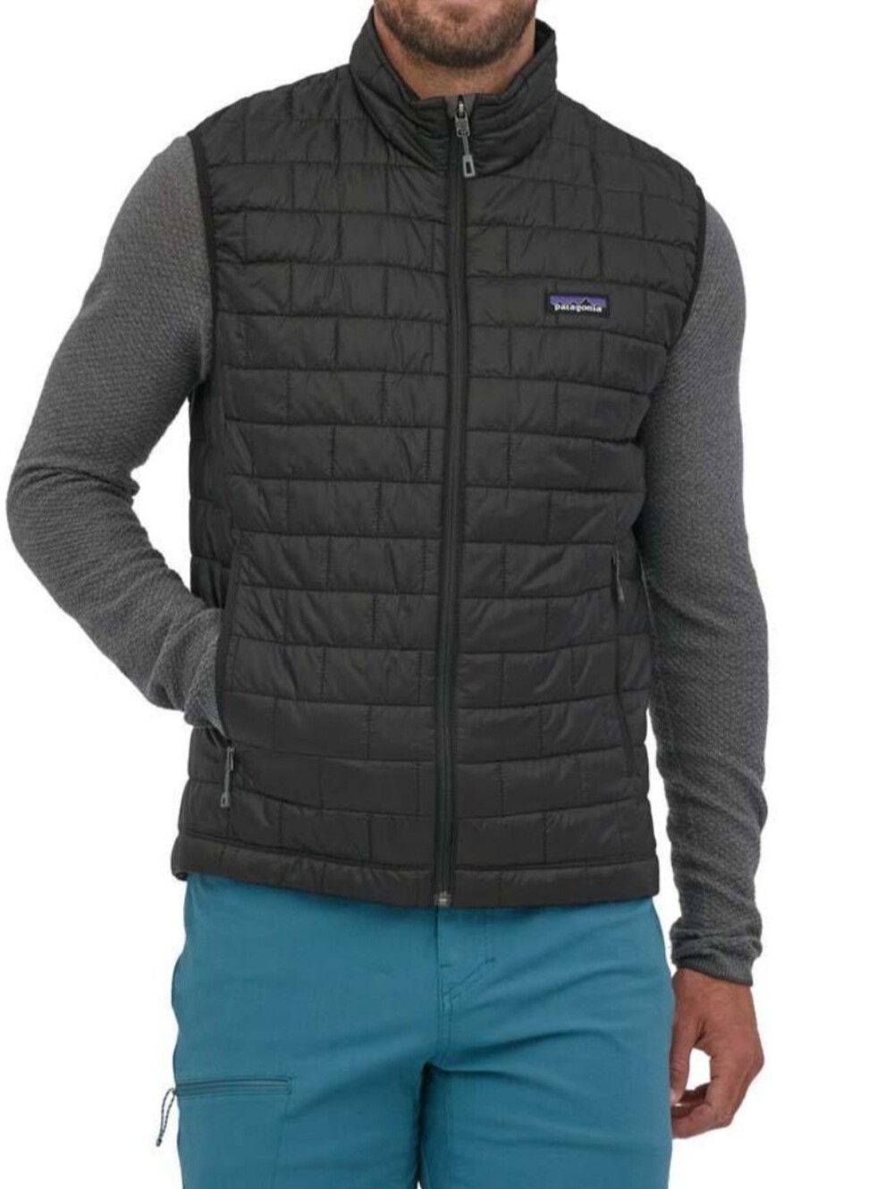 Patagonia Nano Puff Black Insulated Zip Vest Men's Medium Lightweight Quilted